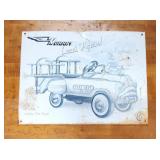 MURRAY Fire Dept. Pedal Truck Tin Metal Sign