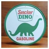 Round SINCLAIR DINO Gasoline Tin Metal Sign
