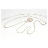 Sterling Silver Chain Link Necklace, Bracelet 20g