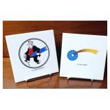 2) 11th, 22nd AERO Squadron Military Tile Trivets