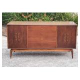 Mid Century KELLER Walnut Credenza Cabinet