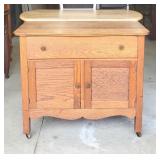 Antique Oak Wood Wash Stand