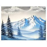 Artist Signed Dana Jester Mountain Canvas Painting