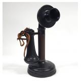 Vtg. KELLOGG Blk Candlestick Desk Telephone