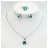 5pc Tourmaline Gemstone Jewelry Set