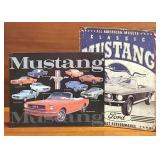 2) FORD Classic Mustang Tin Metal Signs