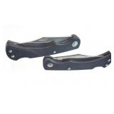 2 Coast Port USA Black Folding Blade Pocket Knives
