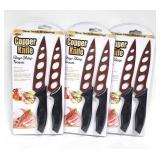3) TEKNO  2pk Copper Knife Sets