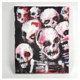 Artist Signed Jack Larson Zombie Painting
