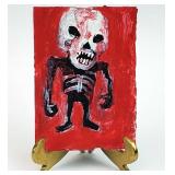 Artist Signed Jack Larson Zombie Card Painting #3