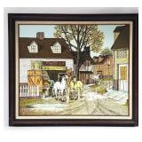 H. Hargrove Serigraph Blacksmith Painting