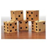 5) Large Wood Dice Game Room Decor