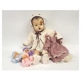 5) Vtg. Antique Dolls