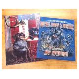 2) Lab Hunting Dog Tin Metal Signs