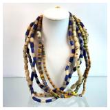 African Powder Glass Beaded Trade Necklaces