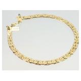 14K GOLD Plate Nugget Bracelet / Jewelry 6.55g
