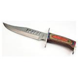 CHIPAWAY Wood Handle Hunting Knife, Leather Sheath