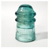 1893 HEMINGRAY No 9 Aqua Glass Insulator