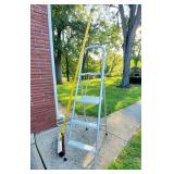 Folding Cuprum Ladder, Push Broom