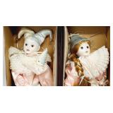 2 Porcelain Girl, Classic Design Dolls in box