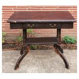 Antique Wood 1 Drawer Writing Desk