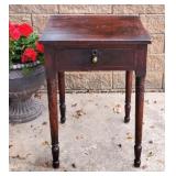 Antique 1 Drawer Wood Night Stand Side Table