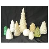 10pc Christmas Tree, Pinecones, Wax Candles
