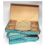 4) Vtg Indiana Glass Snow Flake Smart Set in Box