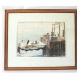 Signed J. Dunbar #ed Nautical, Dock Framed Print