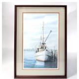 Signed J. Dunbar #ed Nautical, Ship Framed Print