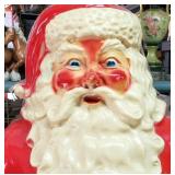 Vtg 60" 2pc Christmas Santa Clause Blow Mold