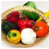 Glass Vegetables Basket Full