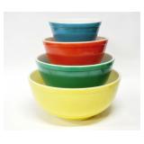 Vtg PYREX Primary Colors Nesting Mixing Bowls
