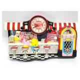 Vtg COKE Hard Plastic Soda Shop Wall Clock