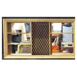 Vtg Mid Century Wall Shadow Box Framed Mirror #3