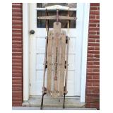Vtg Gladding American Flyer Wood Snow Sled #2