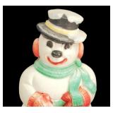 Vtg Christmas Holiday Lighted Snowman Blow Mold
