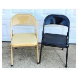 2 Metal Folding Chairs MECO USA