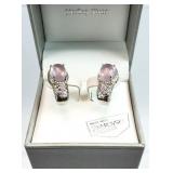 30" Sterling Silver Swarovski Zirconia Earrings