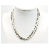 30" Sterling Silver Chain Link Necklace 36.08g
