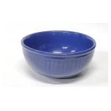 Vtg Blue Stoneware 8" Mixing Bowl