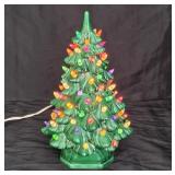 Vtg Ceramic Lighted Christmas Tree