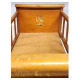 Vtg Mid Century Wood Doll Baby Crib