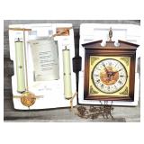 Vtg German Schmeckenbecher 8 Day Wall Clock 52 F