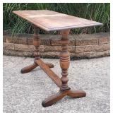 Vtg Antique Wood Trestle, Sofa Table