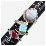 3pc Sterling Silver Rings