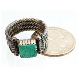 Sterling Silver Turquoise Ladies Ring Size 8