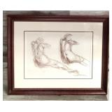Artist Signed William F Reese Framed Nudes