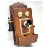 Vtg Hand Crank Wall Phone Transistor Radio