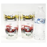 Vtg Hazel Atlas Chevy, Hudson, Studebaker Glasses